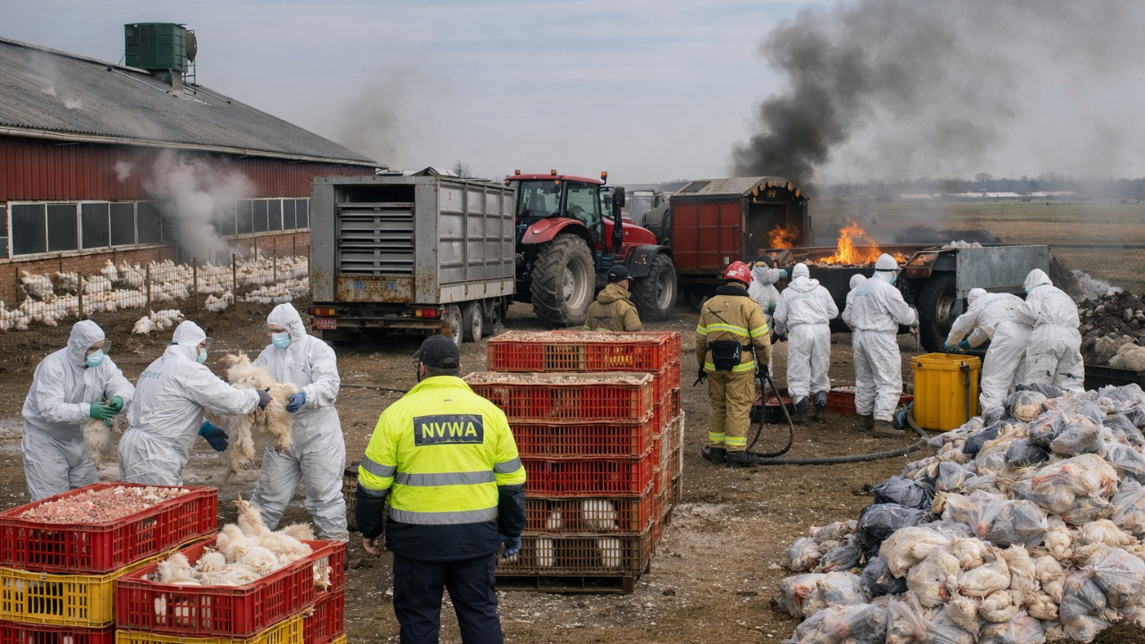 Limburg’da Altıncı Kuş Gribi Vakası: Veulen’de 99 Bin Tavuk İtlaf Ediliyor