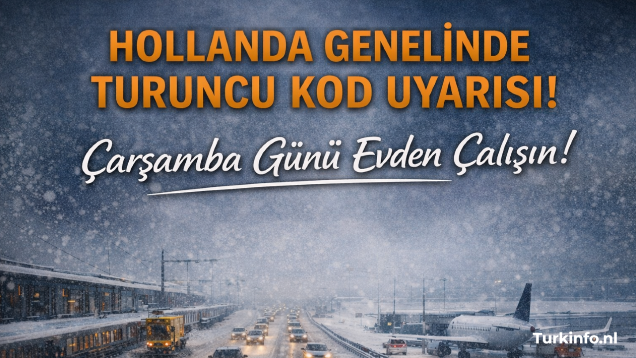 Hollanda Genelinde Çarşamba Günü Turuncu Kod Uyarısı: Rijkswaterstaat Evden Çalışma Çağrısı Yaptı