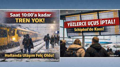 Hollanda Kara Teslim Oldu: Tren ve Uçak Seferleri Durduruldu, Hayat Felç Oldu