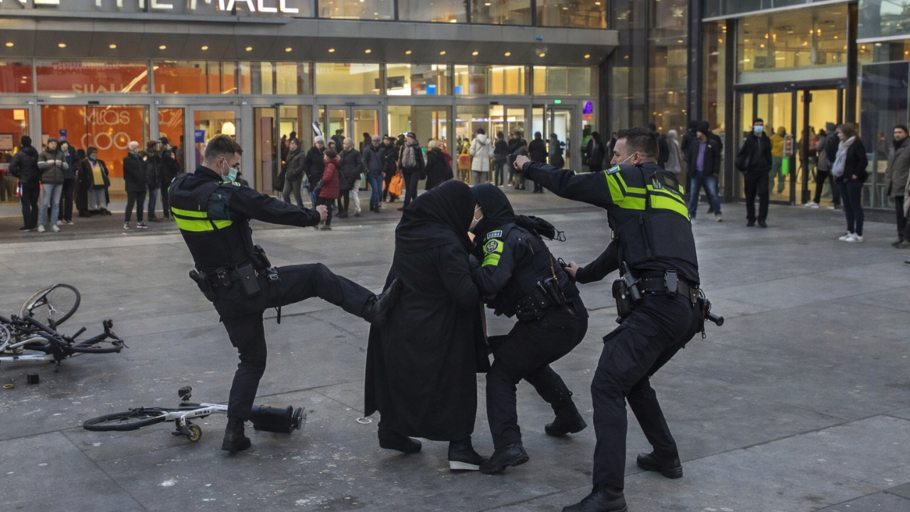 Hollanda Polis Tarafından Tekmelenen ve Dövülen Kadınlar Irkçılık İddiasıyla Suç Duyurusunda Bulundu
