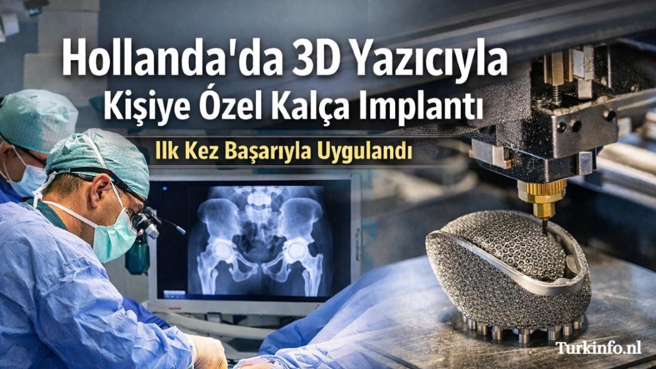 Hollanda’da 3D Yazıcıyla Kişiye Özel Kalça İmplantı Kullanıldı