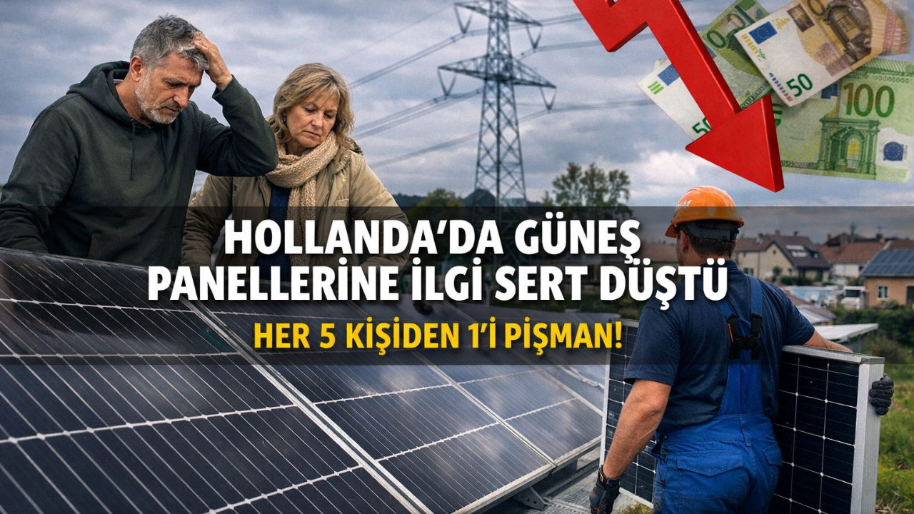 Hollanda’da Güneş Panellerine İlgi Sert Düştü: Her 5 Kişiden 1’i Pişman