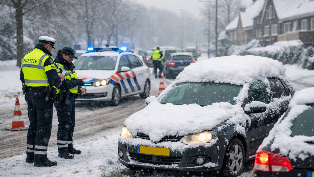 Hollanda’da Karla Kaplı Araçlara Sıkı Denetim ve Yüksek Ceza