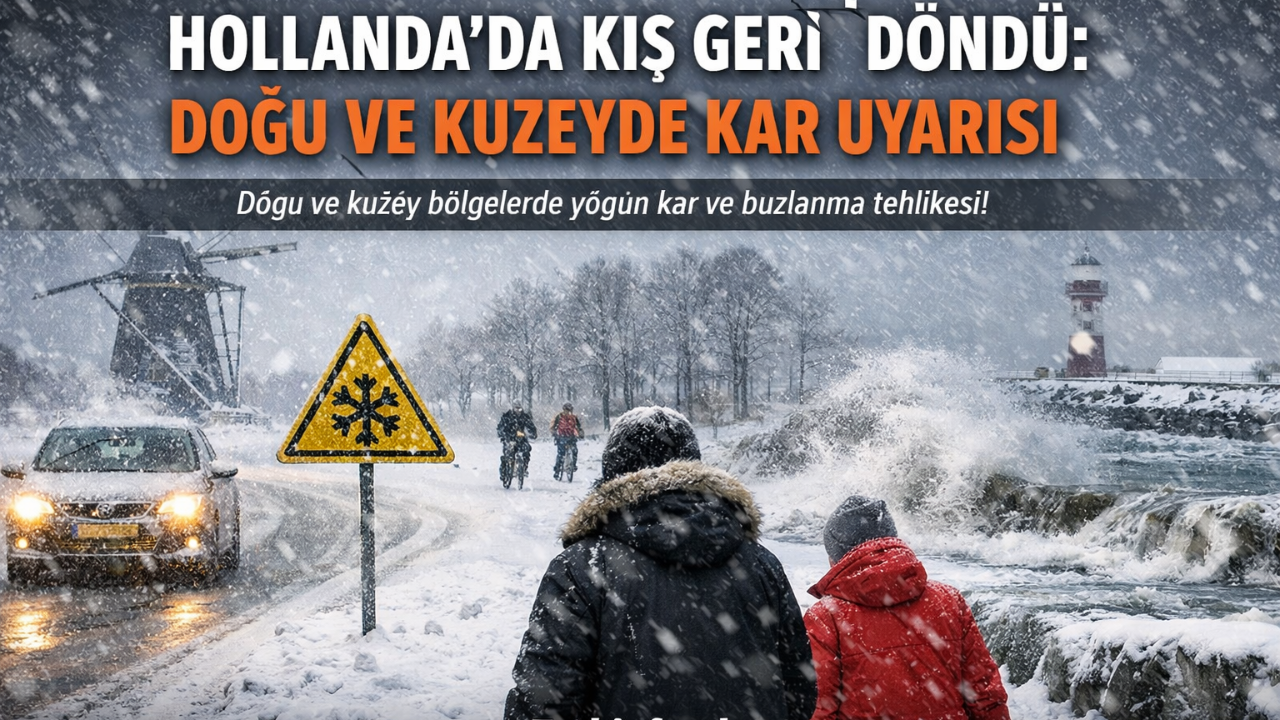Hollanda’da Kış Şartları Geri Döndü: Doğu ve Kuzeyde Kar Uyarısı