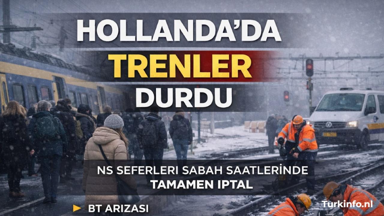 Hollanda’da Trenler Durdu: Saat 10:00’a Kadar Ülke Genelinde Tren Yok! sonrası bile belirsiz!