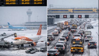 Kar Yağışı Hollanda’da Ulaşımı Felç Etti