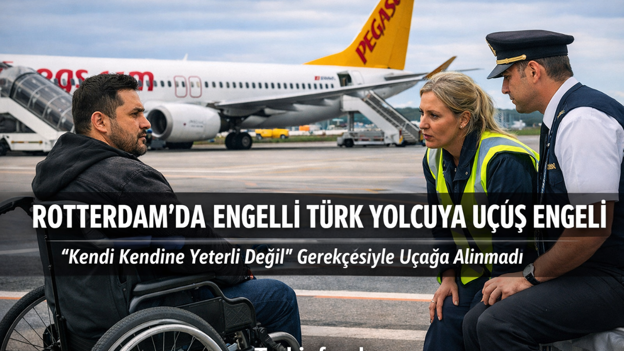 Rotterdam’da Engelli Türk Yolcuya Uçuş Engeli