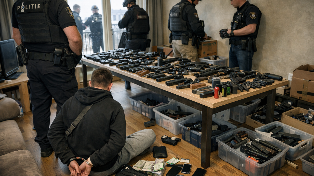 Amsterdam’da Evde Yüzlerce Silah Ele Geçirildi