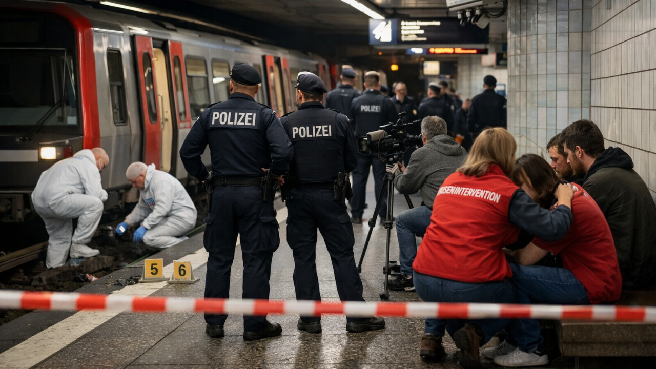 Hamburg Metro Faciası: Tanımadığı Kadını Trenin Altına Sürükledi