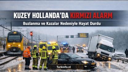 Hollanda’da Kırmızı Alarm! Buzlanma Hayatı Durdurdu!