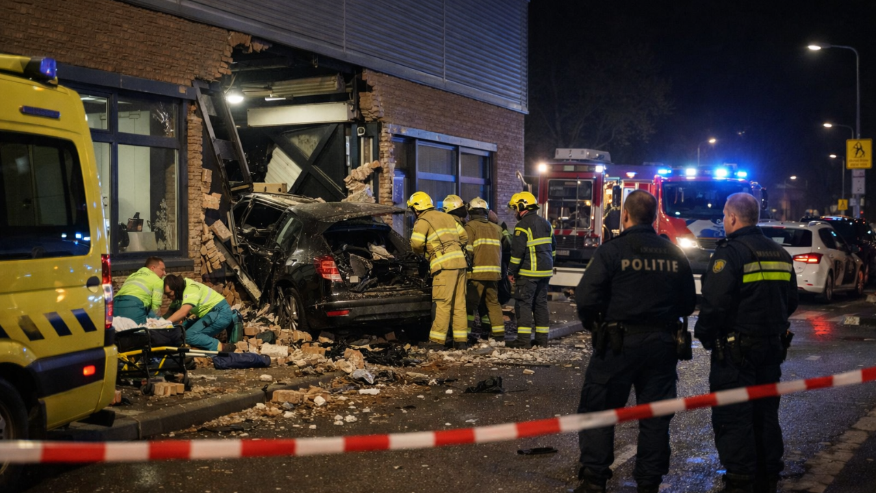 Hollanda’da Otomobil Binaya Çarptı: 1 Ölü, 1 Ağır Yaralı