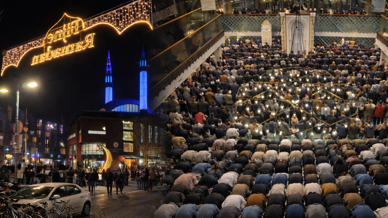 Hollanda’da Ramazan’ın İlk Teravih Namazı Kılındı