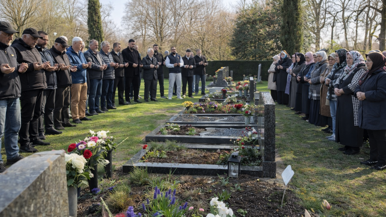 Hollanda’da Arefe Günü Müslüman Mezarlıklarında Yoğunluk