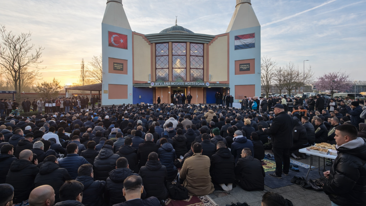Hollanda’da Bayram Sabahı: Camilerde Yoğun Katılım