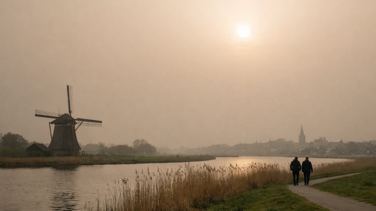 Hollanda’da Ilıman Bahar Havası Sürüyor: Sahra Tozu Güneşi Solgun Gösteriyor
