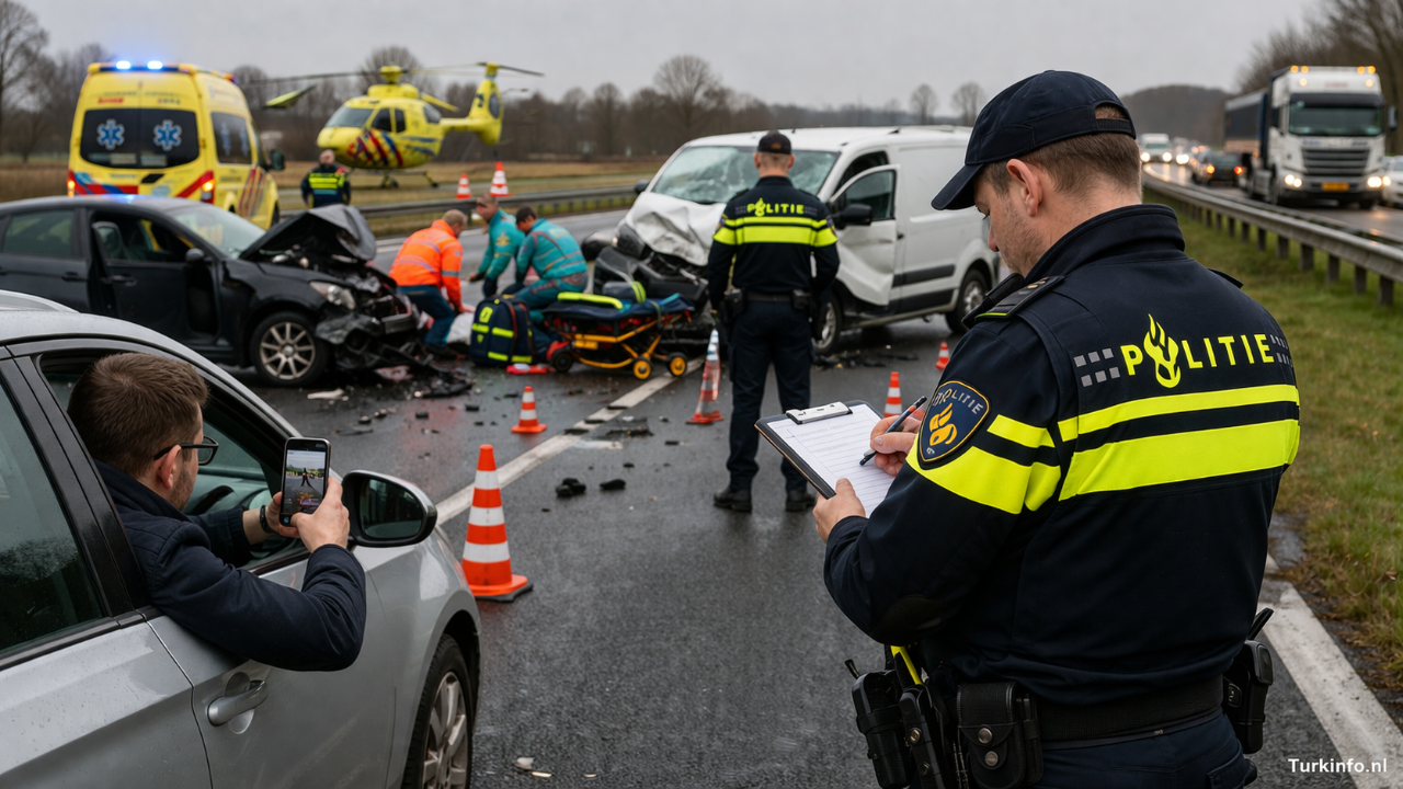 Hollanda’da Kaza Yerinde Telefon Kullanan 112 Sürücüye Ceza Yağdı
