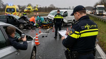 Hollanda’da Kaza Yerinde Telefon Kullanan 112 Sürücüye Ceza Yağdı
