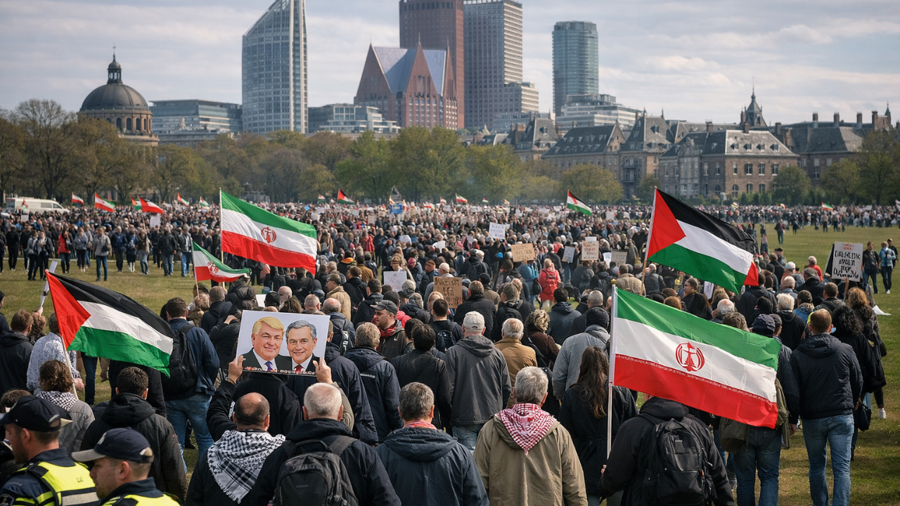 Lahey’de İran Saldırıları Protesto Edildi