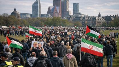Lahey’de İran Saldırıları Protesto Edildi