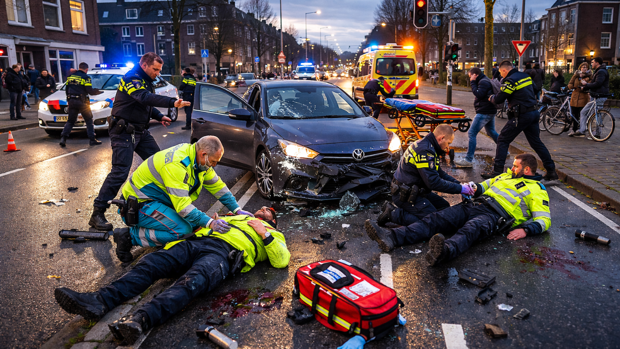 Rotterdam’da Tartışma Sonrası Araç Trafik Görevlilerine Daldı