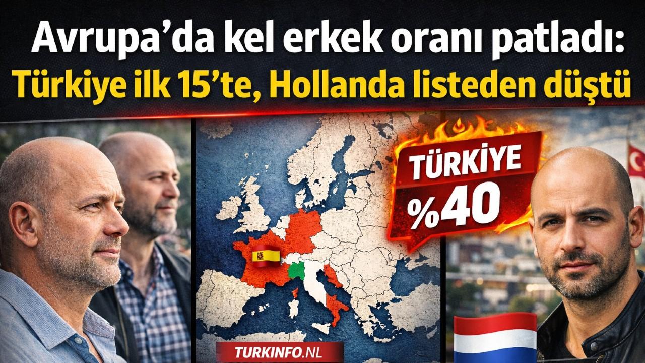 Avrupa’da kel erkek oranı rekor kırdı: Türkiye ilk 15’te, Hollanda ilk 20 dışında