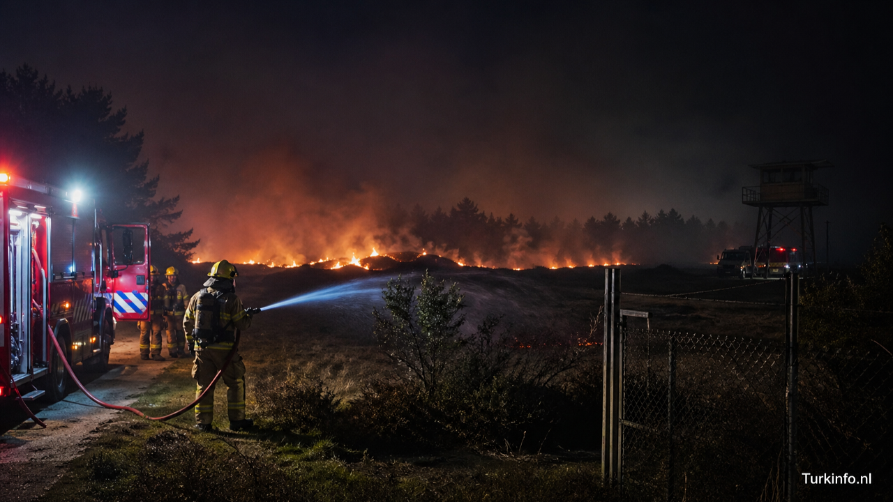 Hollanda’da askeri Askeri Alanda Orman Yangını Kontrol Altında