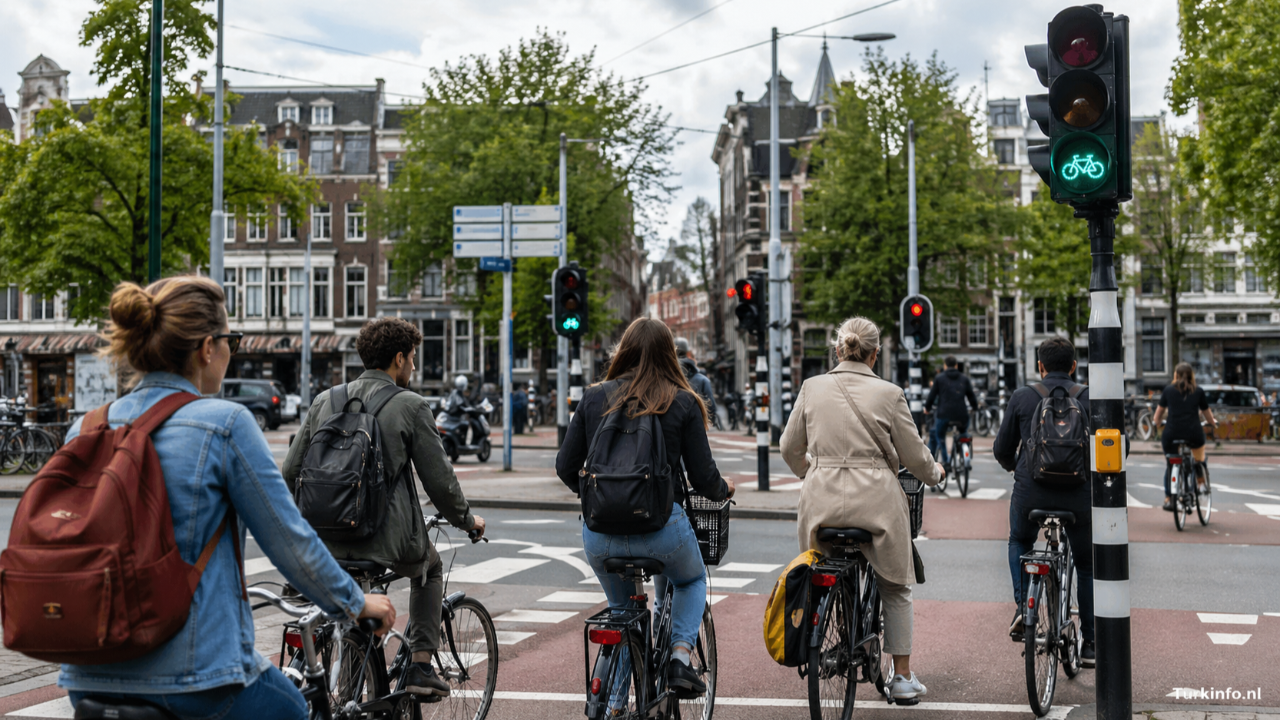 Hollanda’da Bisikletlilere Dijital Öncelik Sistemi Devrede