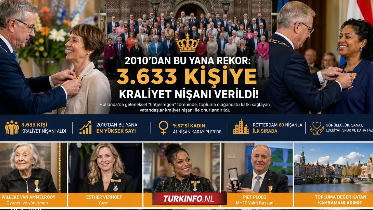 Hollanda’da Kraliyet Nişanı Rekoru: 3.633 Kişi Ödüllendirildi