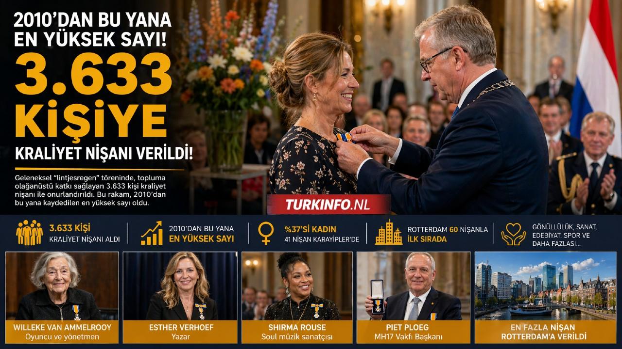 Hollanda’da Kraliyet Nişanı Rekoru: 3.633 Kişi Ödüllendirildi