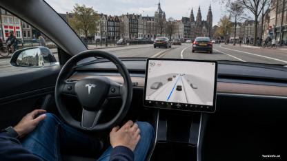 Hollanda’da Tesla Otonom Sürüş İzni Verildi