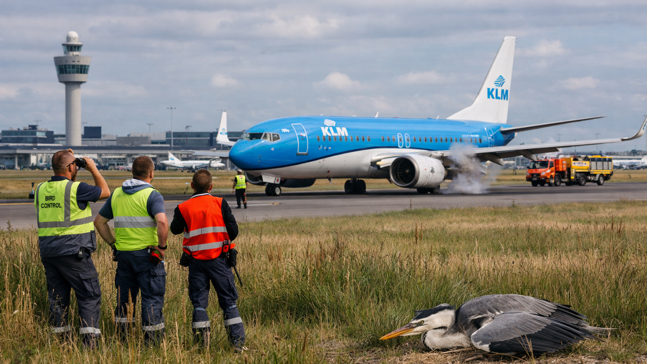 KLM Uçağı Kuş Çarpması Nedeniyle Geri Döndü