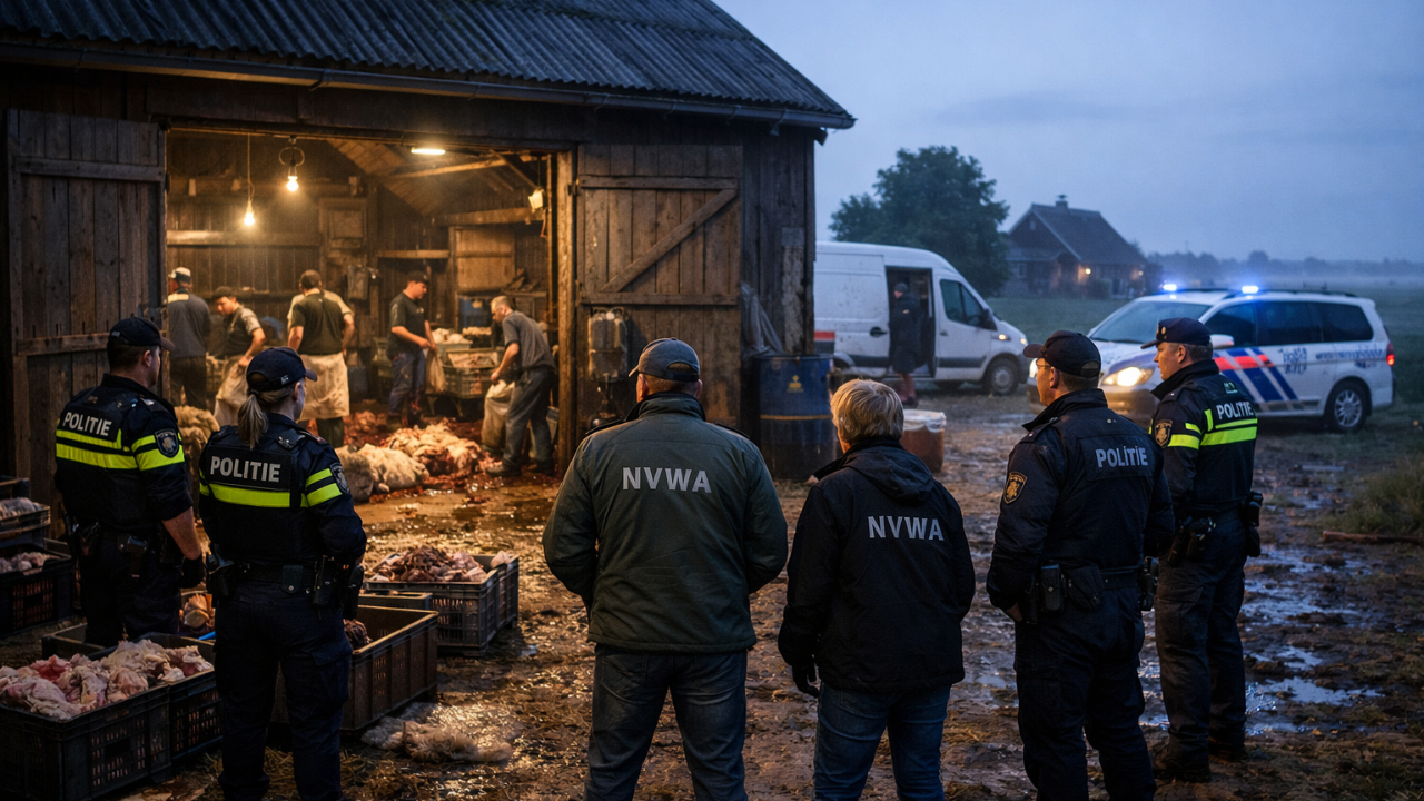 ollanda’da Kaçak Kesim Skandalı: 7 Kişi Suçüstü Yakalandı